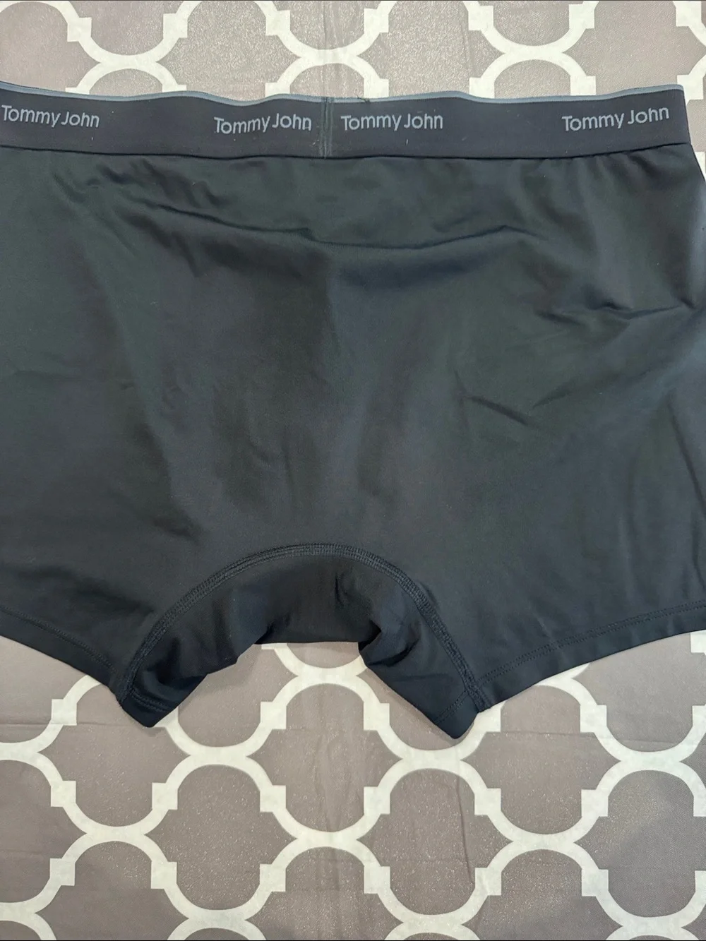 Tommy John Black Boxer Briefs with Branded Waistband